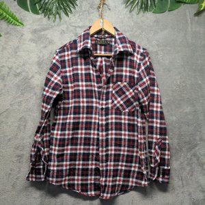 ACTIVA Men Flannel Shirt Fall Winter Button Up Pocket Casual Plaid SMALL